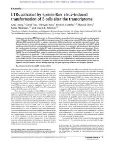 Genome Res.-2018-Leung-LTRs activated by Epstein-Barr virus–induced transformation of B cells alter the transcriptome