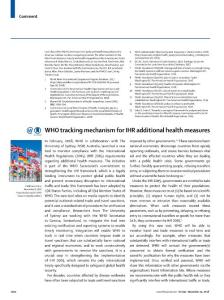 WHO-tracking-mechanism-for-IHR-additional-health-measures_2018_The-Lancet