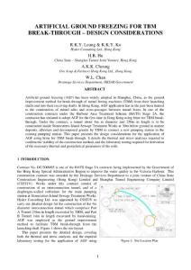 Artificial Ground Freezing for TBM Break-through - Design Considerations