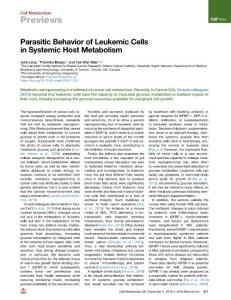 Parasitic-Behavior-of-Leukemic-Cells-in-Systemic-Host-Met_2018_Cell-Metaboli