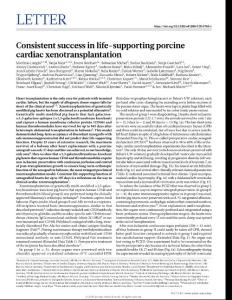 nature.2018-Consistent success in life-supporting porcine cardiac xenotransplantation