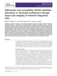 nprot.2018-Differential viral accessibility (DIVA) identifies alterations in chromatin architecture through large-scale mapping of lentiviral integration sites