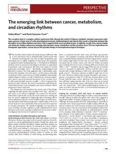 nm.2018-The emerging link between cancer, metabolism, and circadian rhythms