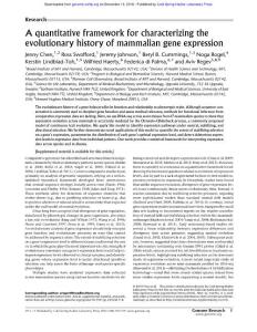 Genome Res.-2018-Chen- A quantitative framework for characterizing the evolutionary history of mammalian gene expression