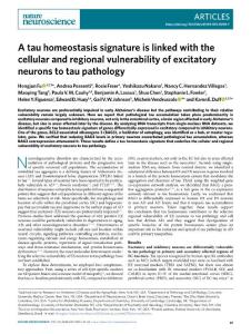 nn.2019-A tau homeostasis signature is linked with the cellular and regional vulnerability of excitatory neurons to tau pathology