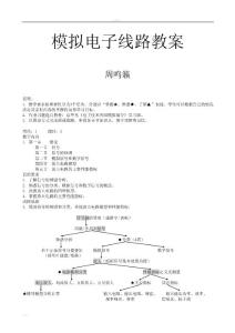 蘇州大學 模擬電路授課提綱