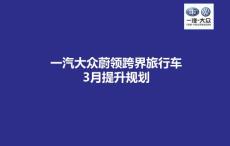 一汽大眾三月提升方案