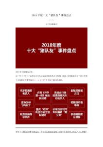 2018年度十大“豬隊友”事件盤點（一）