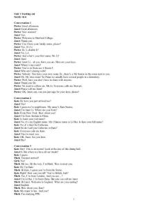 新標(biāo)準(zhǔn)大學(xué)英語視聽說教程第一冊視頻及聽力原文