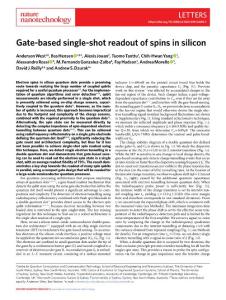 nnano.2019-Gate-based single-shot readout of spins in silicon