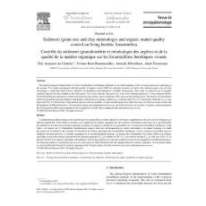 Sediment (grain size and clay mineralogy) and organic matter quality control on living benthic foraminifera