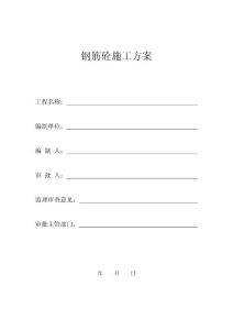 钢筋砼施工方案