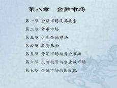 第八章 金融市場