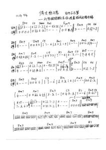 劉軍《倩女幽魂》吉他二重奏手寫譜1