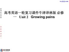 2012届高考英语一轮复习课件牛津译林版_必修1_Unit_2_Growing_pains