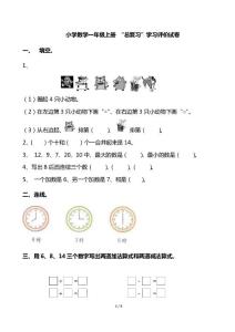 小學(xué)數(shù)學(xué)一年級(jí)上冊(cè) “總復(fù)習(xí)”學(xué)習(xí)評(píng)價(jià)試卷