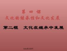 必修3文化在继承中发展（新人教版（08版））