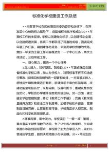 標(biāo)準(zhǔn)化學(xué)校建設(shè)工作總結(jié)