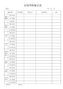 集气站站场周验漏记录