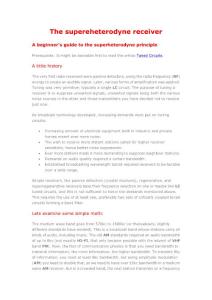 The supereheterodyne receiver