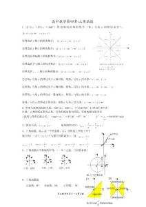 高中数学三角函数知识点总结实用版