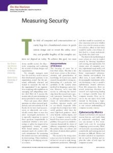 Measuring Security