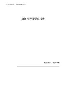 松脂可行性研究报告（总投资13000万元）（54亩）