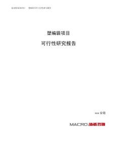 塑编袋项目可行性研究报告（总投资3000万元）（13亩）