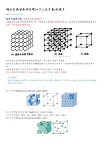 钢铁金属学和热处理知识大全合集-收藏！