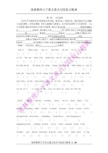 人教版十二冊課文單元分課復習重點反饋(配合分課復習重點內(nèi)容)