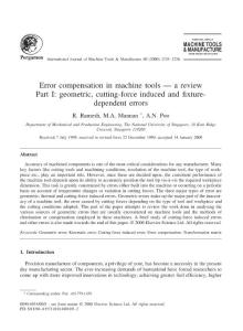error compensation in machine tools-a review part1 geometric  cutting-force induced and fixture-dependent error