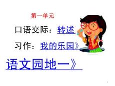 部編統(tǒng)編人教版小學(xué)四年級(jí)下冊語文《口語交際》《習(xí)作：轉(zhuǎn)述》《語文園地一》PPT課件40