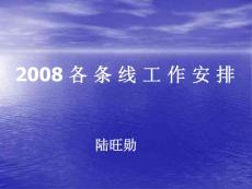 2008各条线工作安排