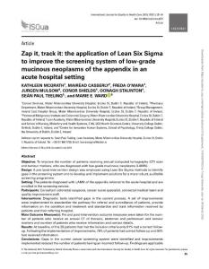 zap it track it_ the application of lean six sigma methods to improve the screening system of low-grade mucinous neoplasms of the appendix in an ac