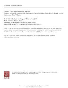 Mathematics for Big Data