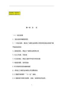 黑龙江飞鹤乳业有限公司供热系统及浓缩干燥节能改造项目可行性研究报告