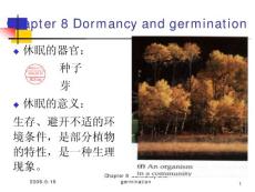8Chapter 8 dormancy and germination