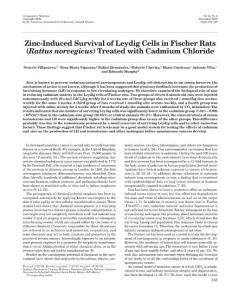 Zinc-Induced Survival of Leydig Cells in Fischer Rats