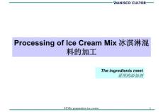 冰淇淋生产工艺流程