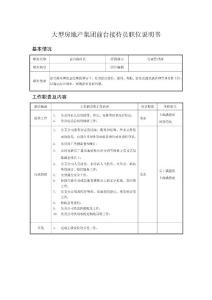 大型房地产集团前台接待员职位说明书