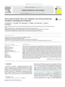 Assessment of patient dose and radiogenic risks during endoscopic retrograde cholangiopancreatography