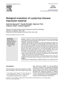 Biological evaluation of a polyvinyl siloxane impression material