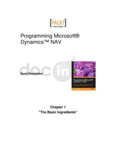 Programming-Microsoft-Dynamics-NAV-Sample-Chapter-Chapter-1-The-Basic-Ingredients