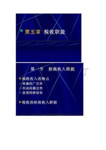 第5章税收经济职能