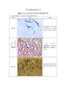 2011年寄生虫形态学检查室间质量评价