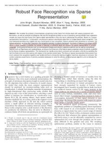 Robust Face Recognition via Sparse Representation(09)