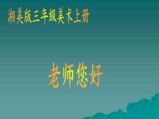 （湘美版）三年级美术上册课件 老师您好 1