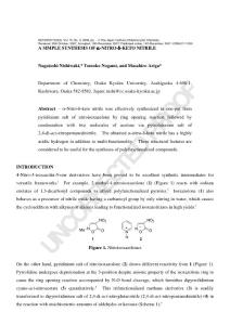 A Simple Synthesis of α-Nitro-δ-keto Nitrile