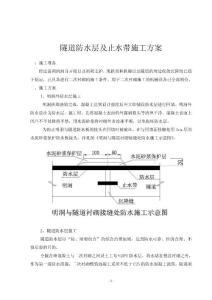隧道防水层、止水带施工方案