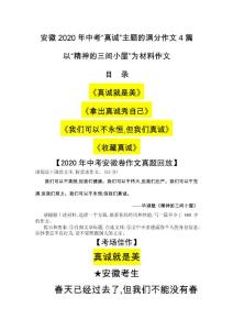 安徽2020年中考“真誠(chéng)”主題的滿分作文4篇
